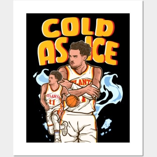 Trae Young "Cold As Ice" Cartoon Posters and Art